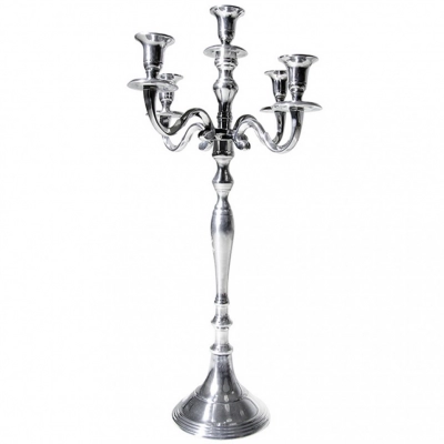 Chandelier argenté hauteur 80CM 5 BRS