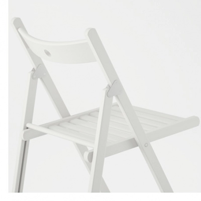 Chaise pliante bois blanche