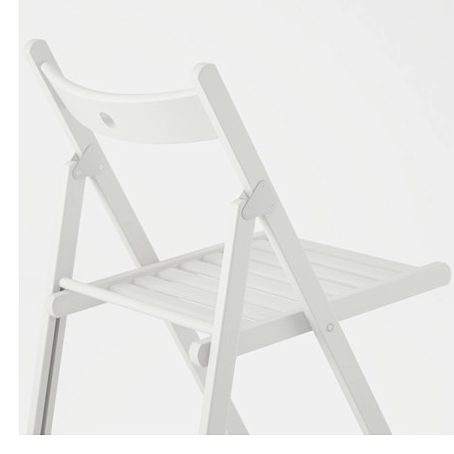 Chaise pliante bois blanche